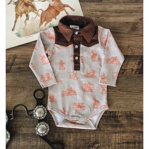 Western collared onesie